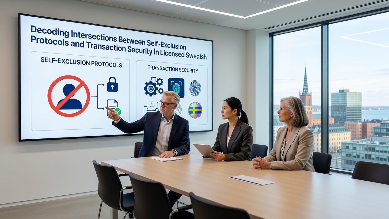 Secure transaction flow diagram in a Swedish gaming app highlighting exclusion protocol checkpoints